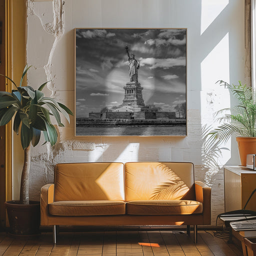 NYC Statue of Liberty by Melanie Viola Square Canvas Print Art for Modern Home Decor. Decorate your office or living room with canvas artwork