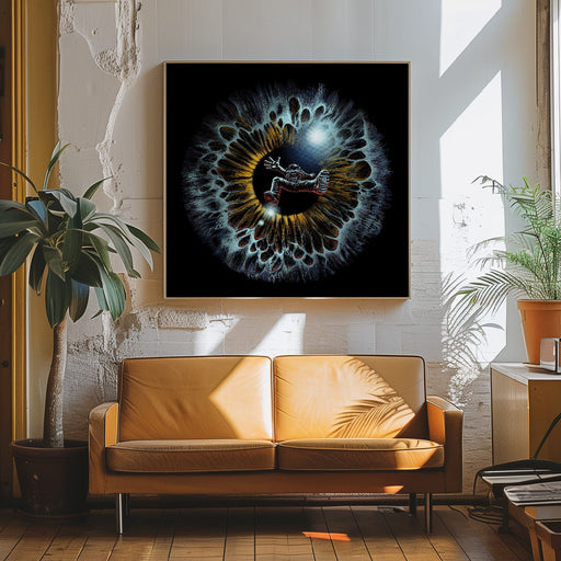 Lost In Your Eye Cosmic by Alirıza ÇAKIR Square Canvas Print Art for Modern Home Decor. Decorate your office or living room with canvas artwork