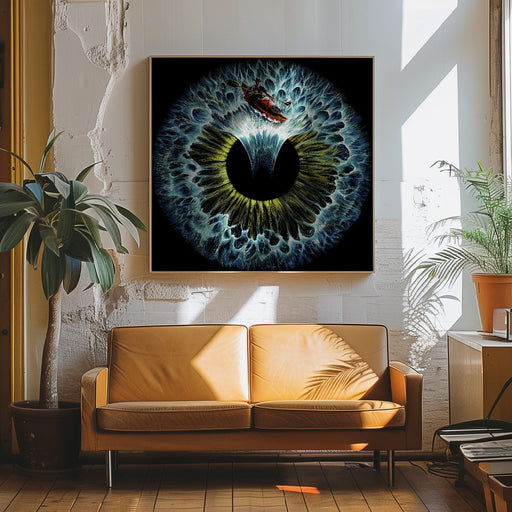 Lost In Your Eye Aquatic by Alirıza ÇAKIR Square Canvas Print Art for Modern Home Decor. Decorate your office or living room with canvas artwork