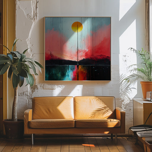 Second World 5 by Justyna Jaszke Square Canvas Print Art for Modern Home Decor. Decorate your office or living room with canvas artwork