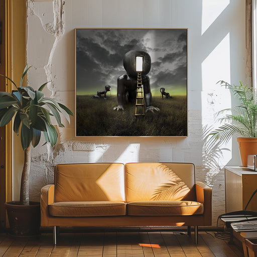 no escape by Ivan Valentino Square Canvas Print Art for Modern Home Decor. Decorate your office or living room with canvas artwork