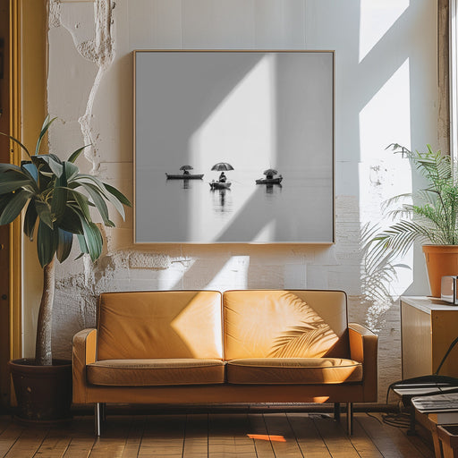 fishermen's world Square Canvas Art  Nina Pauli 