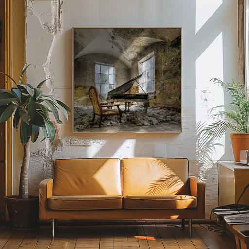 [in heaven] Piano by Mario Benz Square Canvas Print Art for Modern Home Decor. Decorate your office or living room with canvas artwork