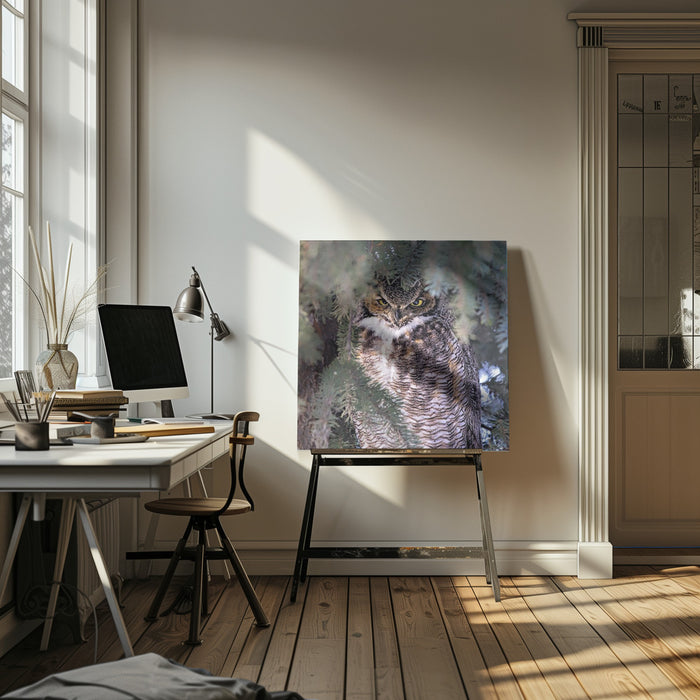 I Am Watching You by Jun Zuo Square Canvas Print Art for Modern Home Decor. Decorate your office or living room with canvas artwork