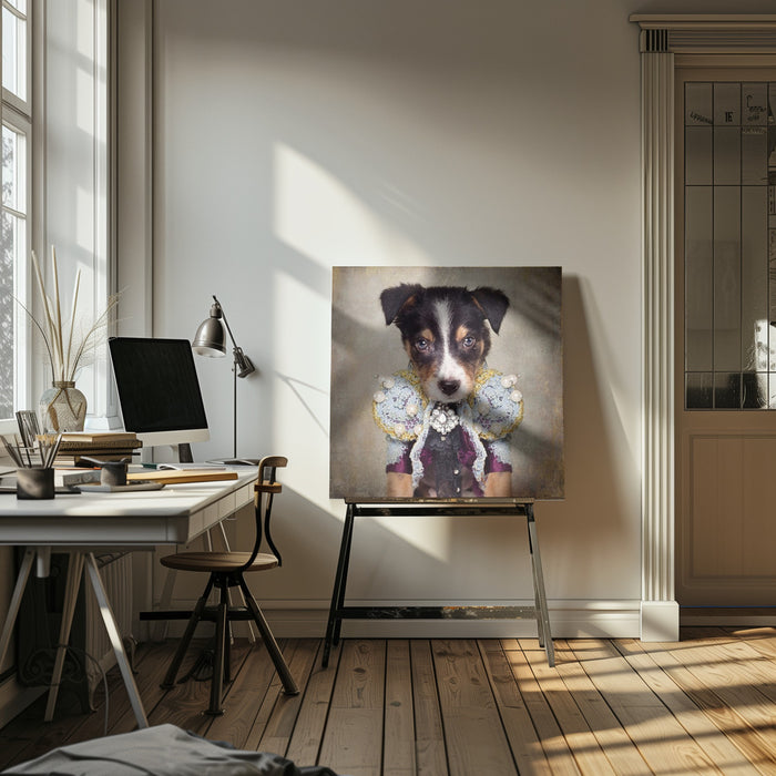 Shelter Pets Project - Loki Square Canvas Art  Tammy Swarek 