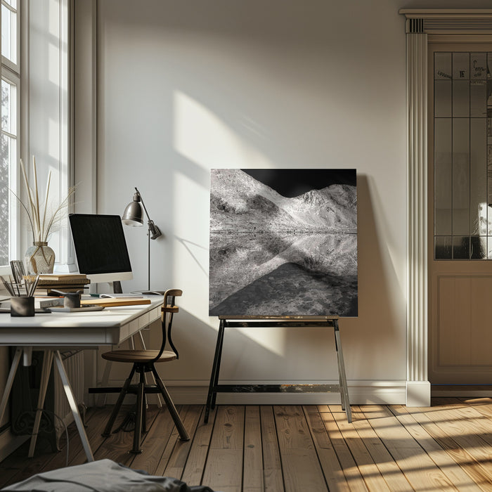 Reflection Below the Pass by James K. Papp Square Canvas Print Art for Modern Home Decor. Decorate your office or living room with canvas artwork