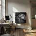 Lion and  lioness portrait Square Canvas Art  Laurent Lothare Dambreville 