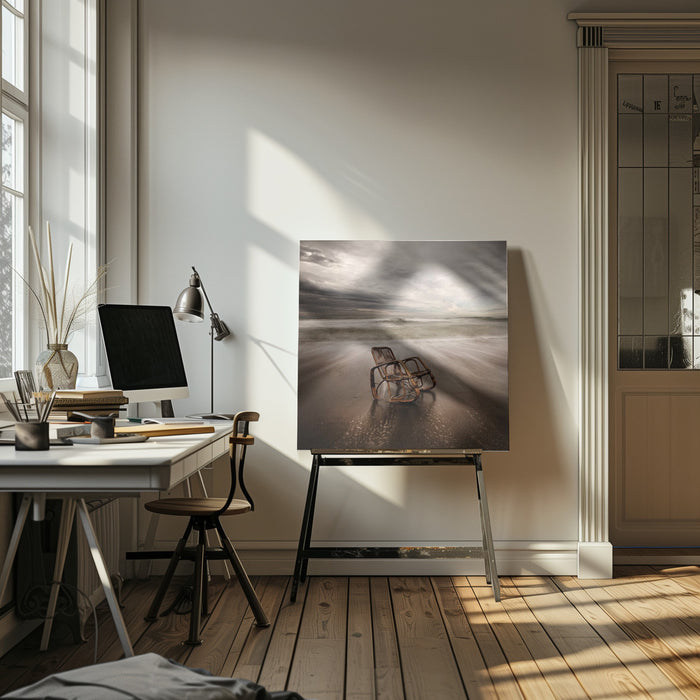La sedia by Massimo Della Latta Square Canvas Print Art for Modern Home Decor. Decorate your office or living room with canvas artwork