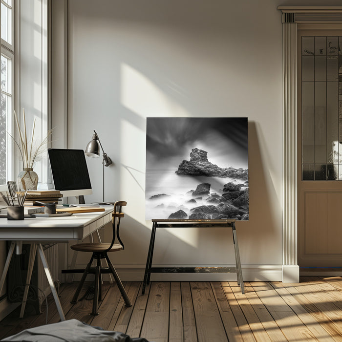 A Sea of Rocks by George Digalakis Square Canvas Print Art for Modern Home Decor. Decorate your office or living room with canvas artwork