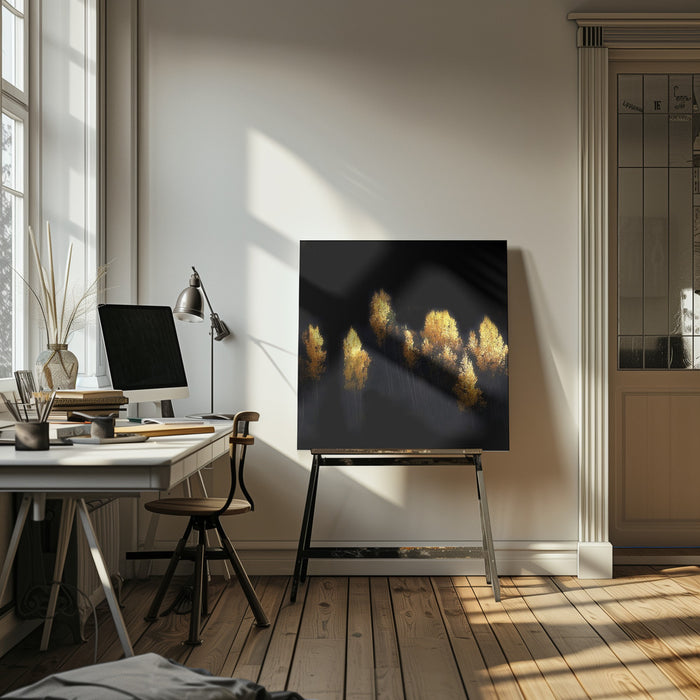 Ushguli Impression by Mozart Chan Square Canvas Print Art for Modern Home Decor. Decorate your office or living room with canvas artwork