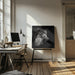 Roaring Lion #2 Square Canvas Art  Christian Meermann 