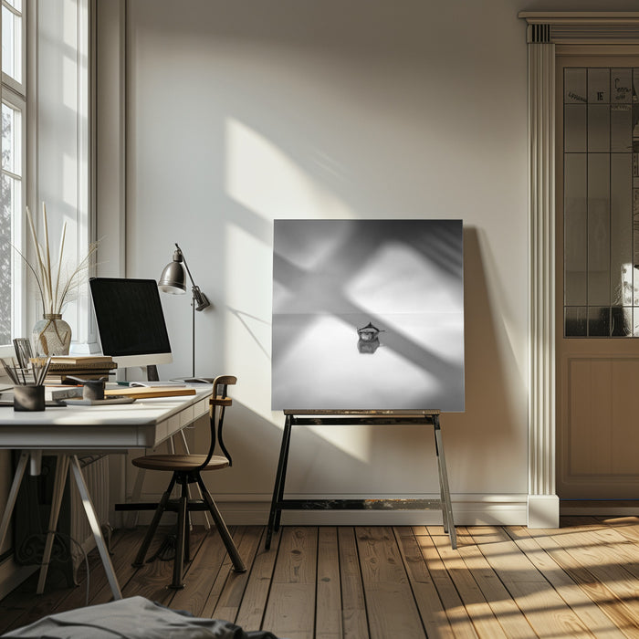 Lonely boat by George Digalakis Square Canvas Print Art for Modern Home Decor. Decorate your office or living room with canvas artwork