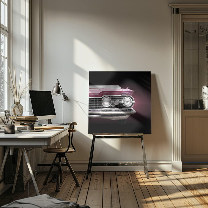 US classic car 1959 Super 88 by Beate Gube Square Canvas Print Art for Modern Home Decor. Decorate your office or living room with canvas artwork