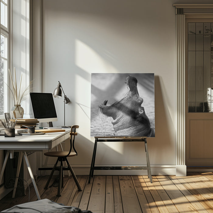 The Mouth by Marco Pozzi Square Canvas Print Art for Modern Home Decor. Decorate your office or living room with canvas artwork