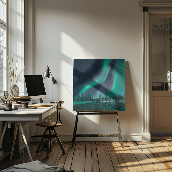 Music of the Heavenly Organ by Haim Rosenfeld Square Canvas Print Art for Modern Home Decor. Decorate your office or living room with canvas artwork