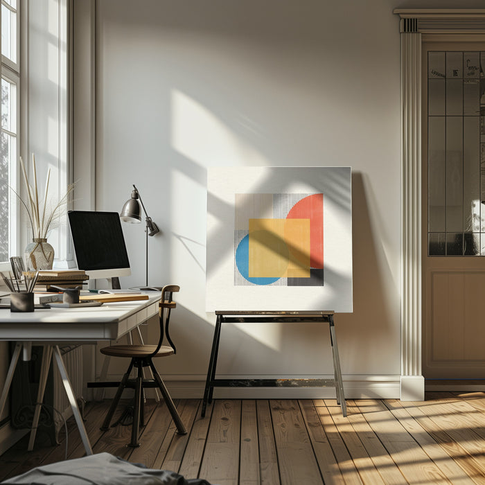 Midcentury Modern Object No2 by THE MIUUS STUDIO Square Canvas Print Art for Modern Home Decor. Decorate your office or living room with canvas artwork