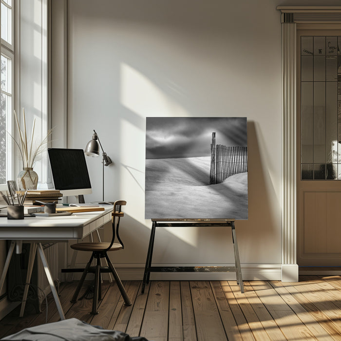 Fence by Elisabeth van Helden Square Canvas Print Art for Modern Home Decor. Decorate your office or living room with canvas artwork