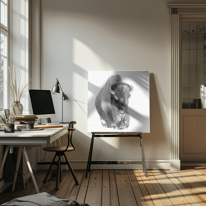 Determined by Bill Mugg Square Canvas Print Art for Modern Home Decor. Decorate your office or living room with canvas artwork