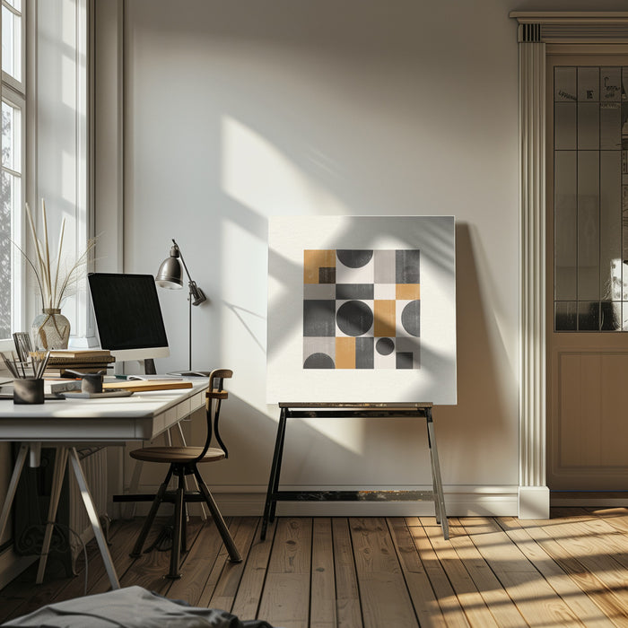 Paper Object Nr9 by THE MIUUS STUDIO Square Canvas Print Art for Modern Home Decor. Decorate your office or living room with canvas artwork
