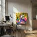 Cat and bottle of mint Square Canvas Art  Gulnara Khamitova 