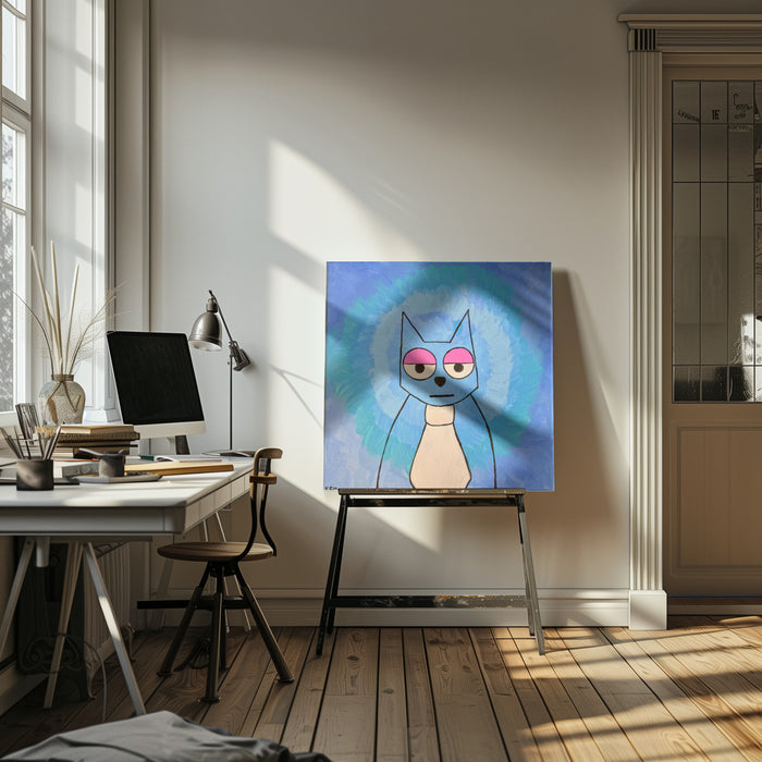 Cat Square Canvas Art  Gulnara Khamitova 