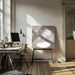 The world map in a circle muted brown Square Canvas Art Print  shopmodernmemory.com 