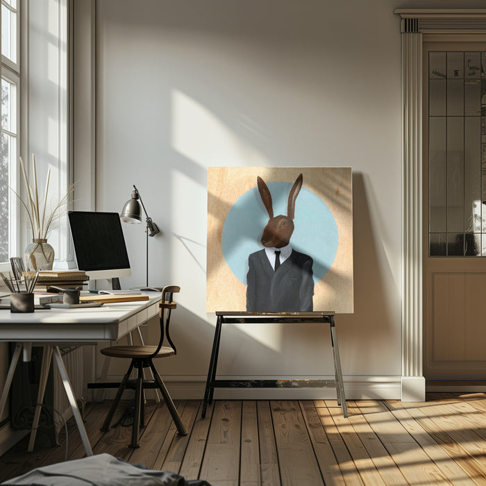 David Lynch Rabbit Square Canvas Art  Famous When Dead 