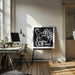 Black Scribble 2 by Sharyn Bursic Square Canvas Print Art for Modern Home Decor. Decorate your office or living room with canvas artwork