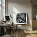 Black Scribble 3 by Sharyn Bursic Square Canvas Print Art for Modern Home Decor. Decorate your office or living room with canvas artwork
