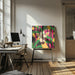 Giraffe-Animal Trilogy Square Canvas Art  Shriya Bhattacharya 
