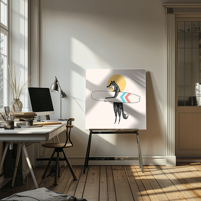 Here Comes the Sun Square Canvas Art  Florent Bodart 