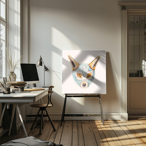 Andrew Fox Wrestler Square Canvas Art  Florent Bodart 