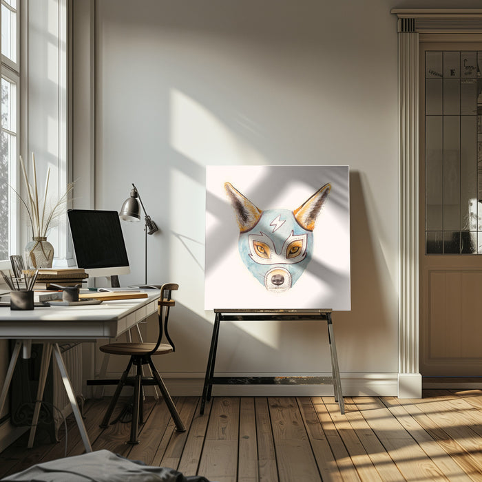 Andrew Fox Wrestler Square Canvas Art  Florent Bodart 