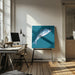 Leaping Salmon Square Canvas Art  Alice Straker 