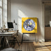 Oysters On a Plate Yellow by Alice Straker Square Canvas Print Art for Modern Home Decor. Decorate your office or living room with canvas artwork