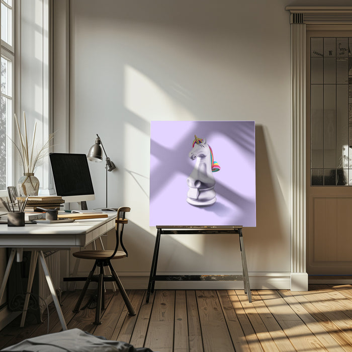 Fantasy Chess by Artem Pozdniakov Square Canvas Print Art for Modern Home Decor. Decorate your office or living room with canvas artwork
