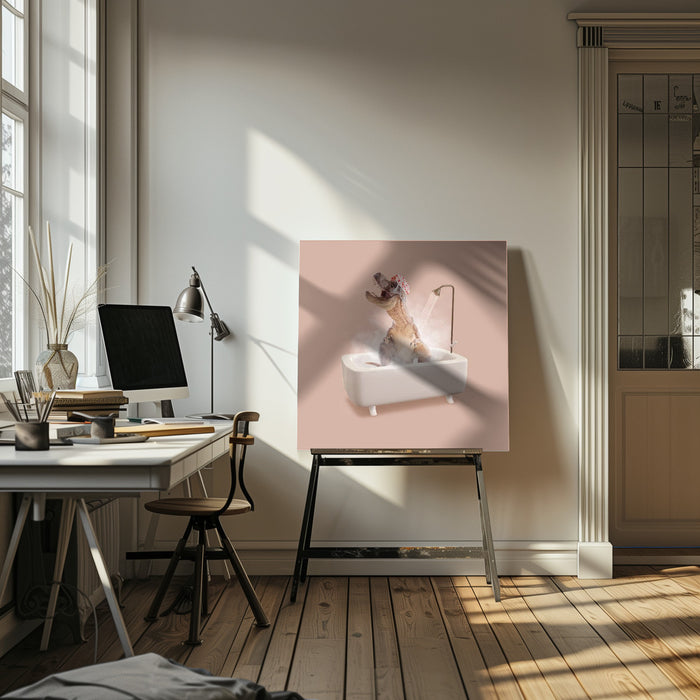 Hot Roar Square Canvas Art  Artem Pozdniakov 
