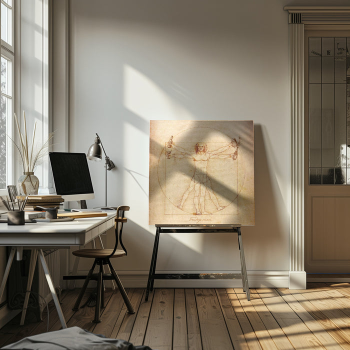 Friday Man by Artem Pozdniakov Square Canvas Print Art for Modern Home Decor. Decorate your office or living room with canvas artwork