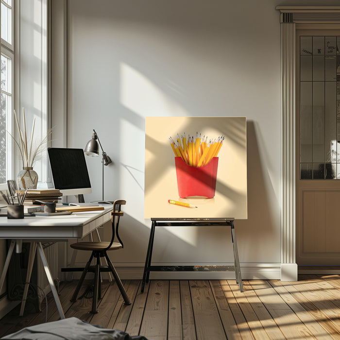 Creative Snack by Artem Pozdniakov Square Canvas Print Art for Modern Home Decor. Decorate your office or living room with canvas artwork