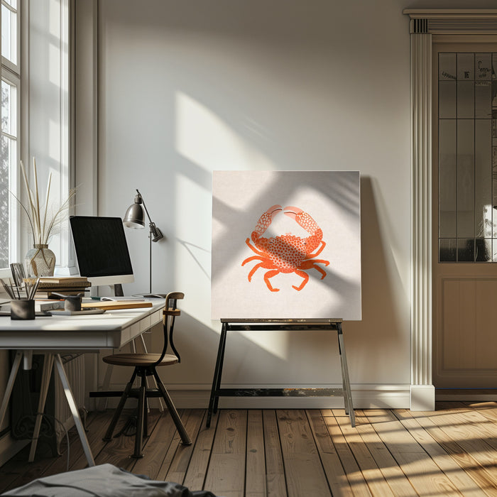 Yengec Square Canvas Art  Emel Tunaboylu 