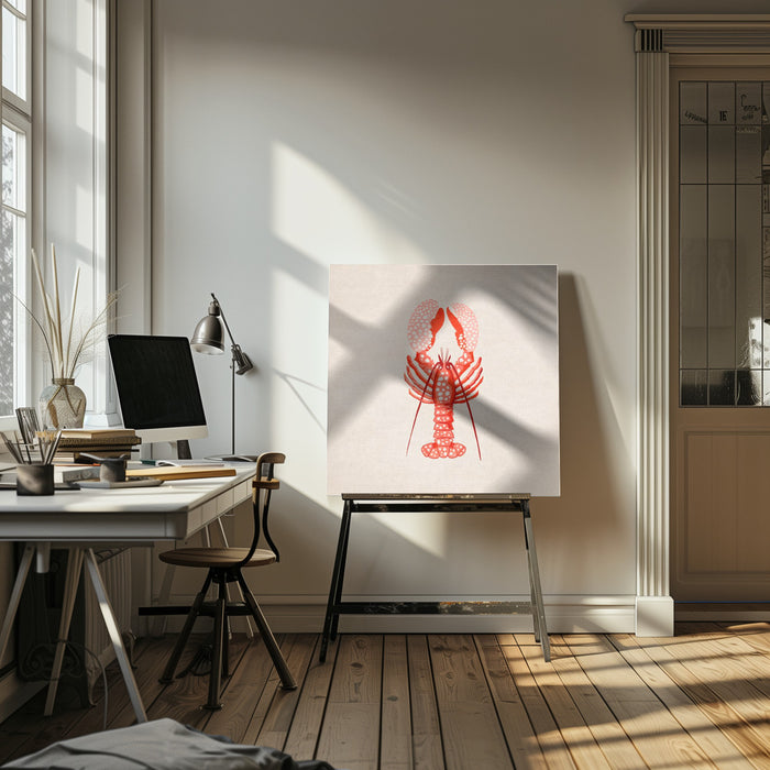 Istakoz by Emel Tunaboylu Square Canvas Print Art for Modern Home Decor. Decorate your office or living room with canvas artwork