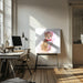 Baby Cheetah Watercolor Square Canvas Art  Emel Tunaboylu 