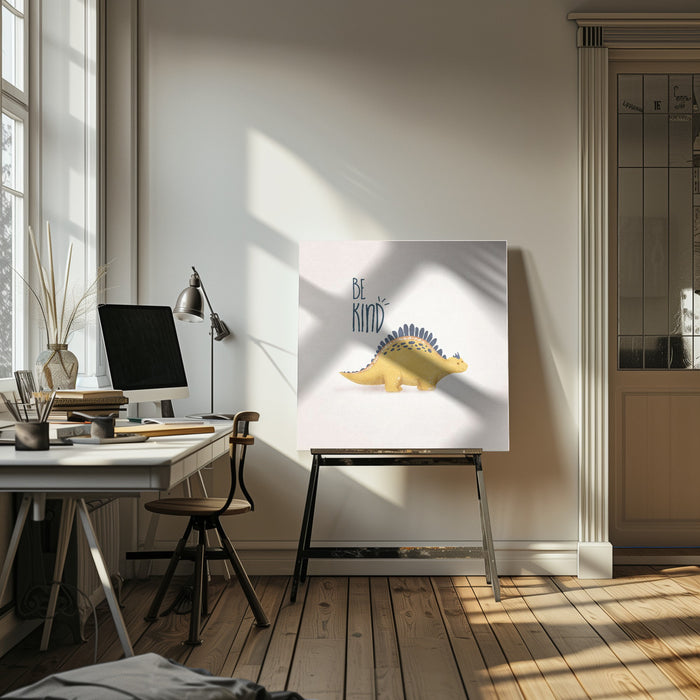 Dino Sari Tombik by Emel Tunaboylu Square Canvas Print Art for Modern Home Decor. Decorate your office or living room with canvas artwork