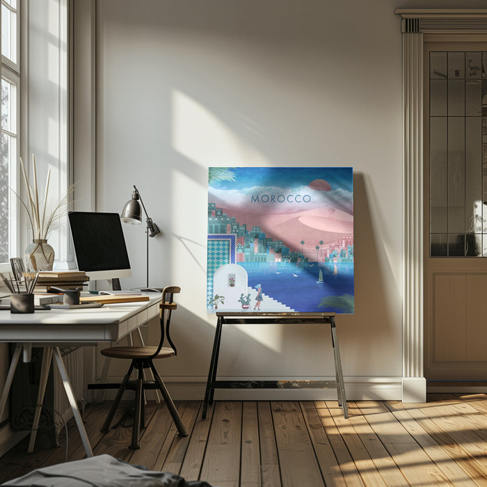 Morocco Square.png by Emel Tunaboylu Square Canvas Print Art for Modern Home Decor. Decorate your office or living room with canvas artwork