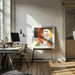 Faces Stripes Minimal Kopie by Ana Rut Bre Square Canvas Print Art for Modern Home Decor. Decorate your office or living room with canvas artwork