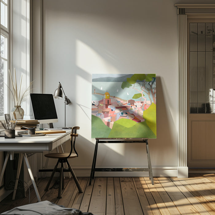 Saint Tropez Kopie2 by Ana Rut Bre Square Canvas Print Art for Modern Home Decor. Decorate your office or living room with canvas artwork