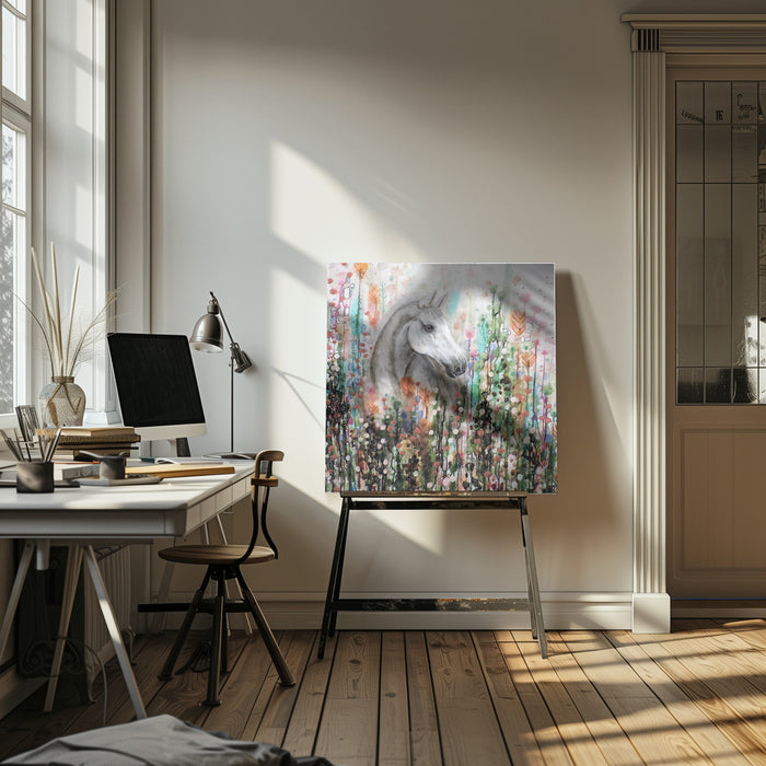 Ame Sauvage by Sylvie Demers Square Canvas Print Art for Modern Home Decor. Decorate your office or living room with canvas artwork