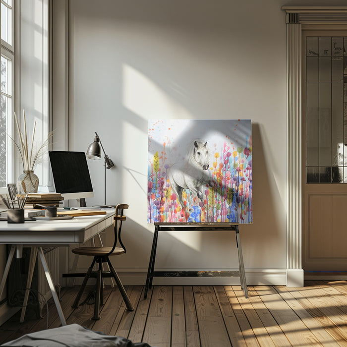 Toujours Sauvage by Sylvie Demers Square Canvas Print Art for Modern Home Decor. Decorate your office or living room with canvas artwork
