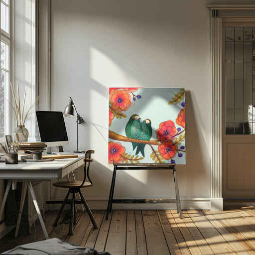 Feather Bellies by Sylvie Demers Square Canvas Print Art for Modern Home Decor. Decorate your office or living room with canvas artwork