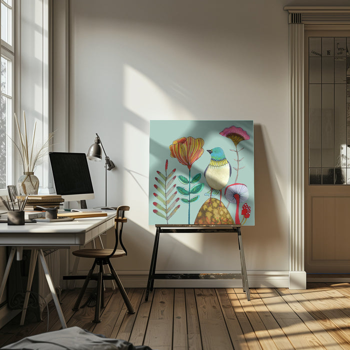 My Heart of Gold by Sylvie Demers Square Canvas Print Art for Modern Home Decor. Decorate your office or living room with canvas artwork